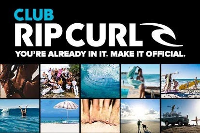 Club Rip Curl. Earn points every time you shop and surf. 