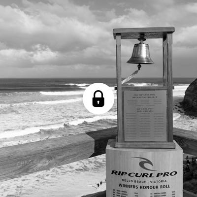 Bells Beach Trophy with locked icon overlay