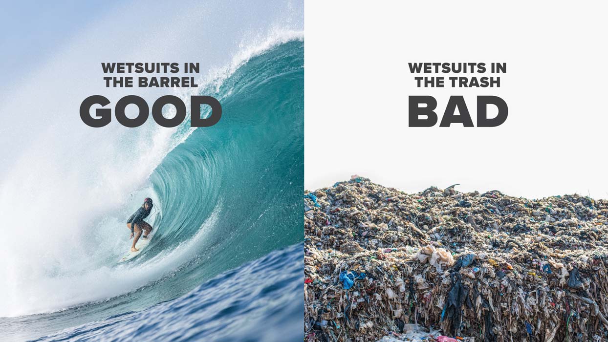 Split Image of Good Wetsuits and Bad wetsuits