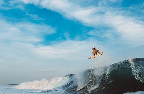 Owen Wright surfing for Rip Curl