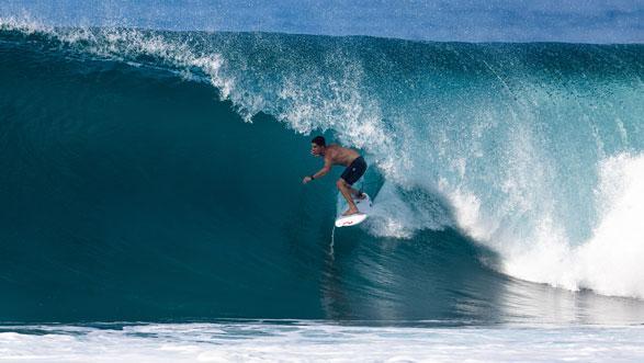 Morgan Cibillic surfing in Hawaii